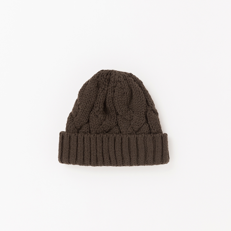 VICTIM×CA4LA / CABLE KNIT CAP *ブラウン*