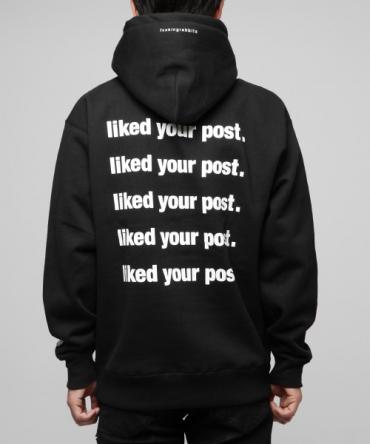 liked your post. hoodie [FRC223]   *ブラック*