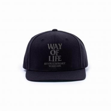 EMBROIDERY CAP (WAY OF LIFE) *BLACK/CHARCOAL*