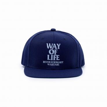 EMBROIDERY CAP (WAY OF LIFE) *NAVY/PEARL BLUE*