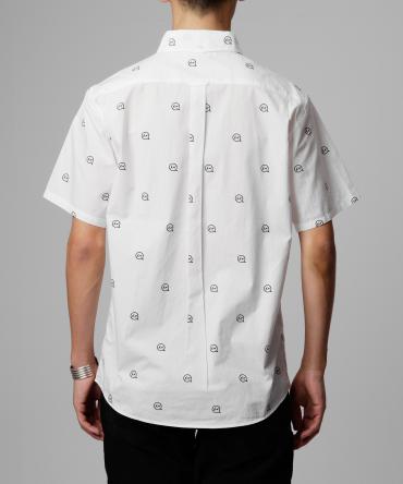 icon pattern short sleeve shirt *ホワイト*