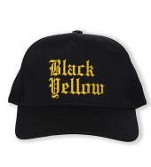 BLACK YELLOW TWILL MESH CAP *ブラック*