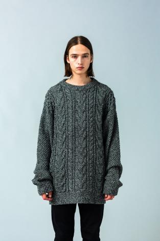 BIG CABLE KNIT *ミックス*