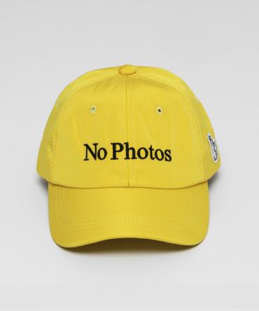 No Photos Embroidery Six Panel Cap [FRA382]*イエロー*