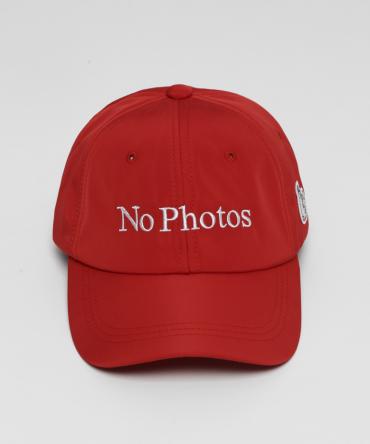 No Photos Embroidery Six Panel Cap [FRA382]*レッド*