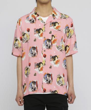 Ukiyo-e Aloha Shirt [ FRS014 ] *ピンク*