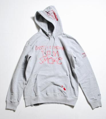 × UP IN SMOKE PULLOVER PARKA *ミックスグレー*