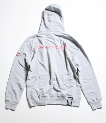 × UP IN SMOKE PULLOVER PARKA *ミックスグレー*