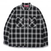 Ombre Check L/S Shirt(23aw) *ブラック*