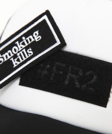 ”Smoking kills” Mask Heads Cap[FRA187]   *ホワイト/BK*