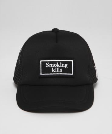 ”Smoking kills” Mask Heads Cap[FRA187]   *ブラック/WH*
