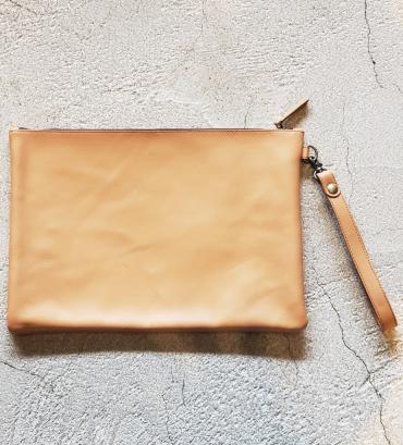 Leather Clutch Bag(L)   *ベージュ*
