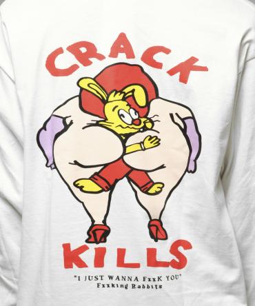 CRACK KILLS Longsleeve T-shirt [ FRC247 ] *ホワイト*