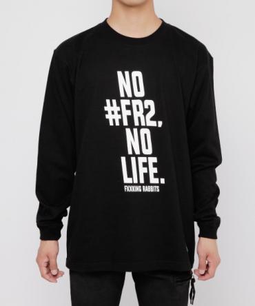”NO FR2 NO LIFE” クルーネックロンT[FRC190] *ブラック*