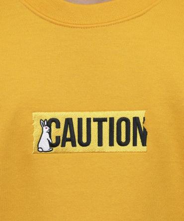 ”CAUTION”Embroidery Sweatshirt[ FRC355 ] *イエロー*