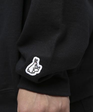 ”CAUTION”Embroidery Sweatshirt[ FRC355 ] *ブラック*
