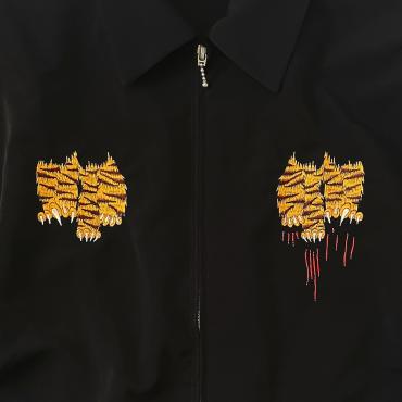 Tiger embroidery loose fit jacket *Black*