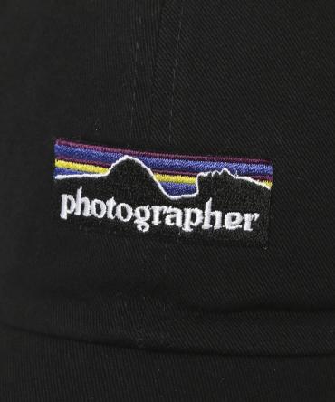photographer Embriodery panel cap [FRA256] *ブラック*