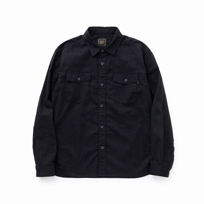 PIECEC DYED SHIRT *ブラック*