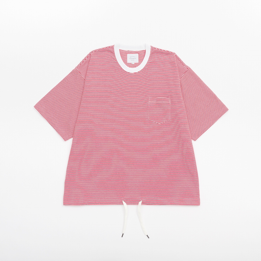 BIG BORDER TEE *ホワイト×レッド*