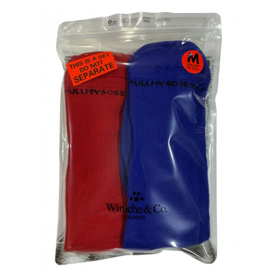 Slouch socks *レッド×ブルー*