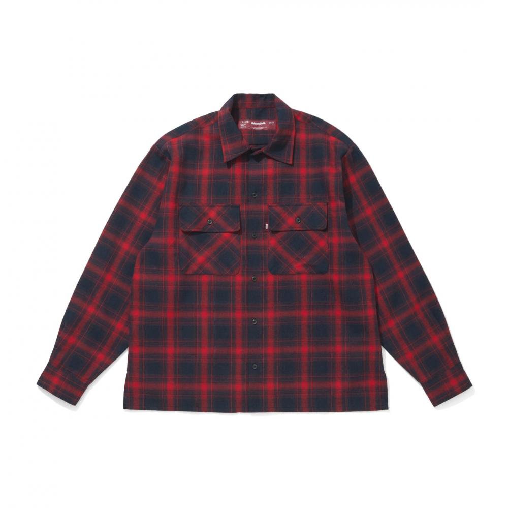 Ombre Check L/S Shirt(26ss) / RED