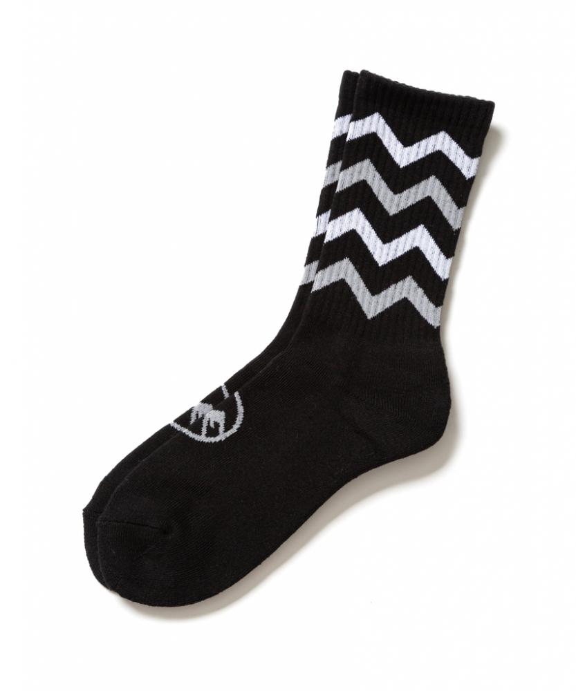 ZIG-ZAG SOX *グレー×ブラック*