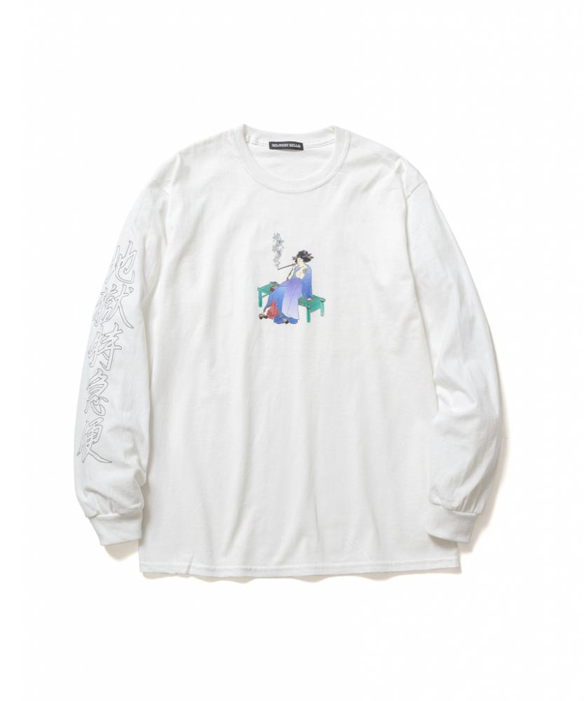 "地獄特急便" L/S TEE *ホワイト*