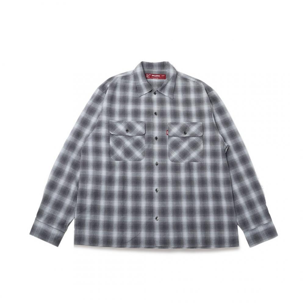 Ombre Check L/S Shirt *ブラック*