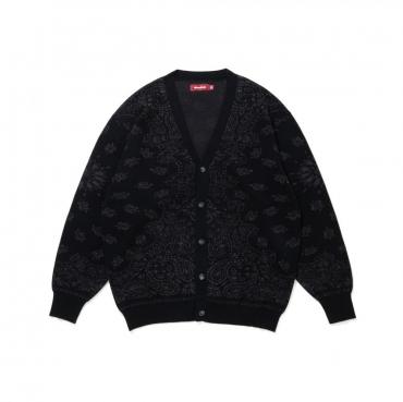 Bandana Cardigan / BLACK/C-GRY