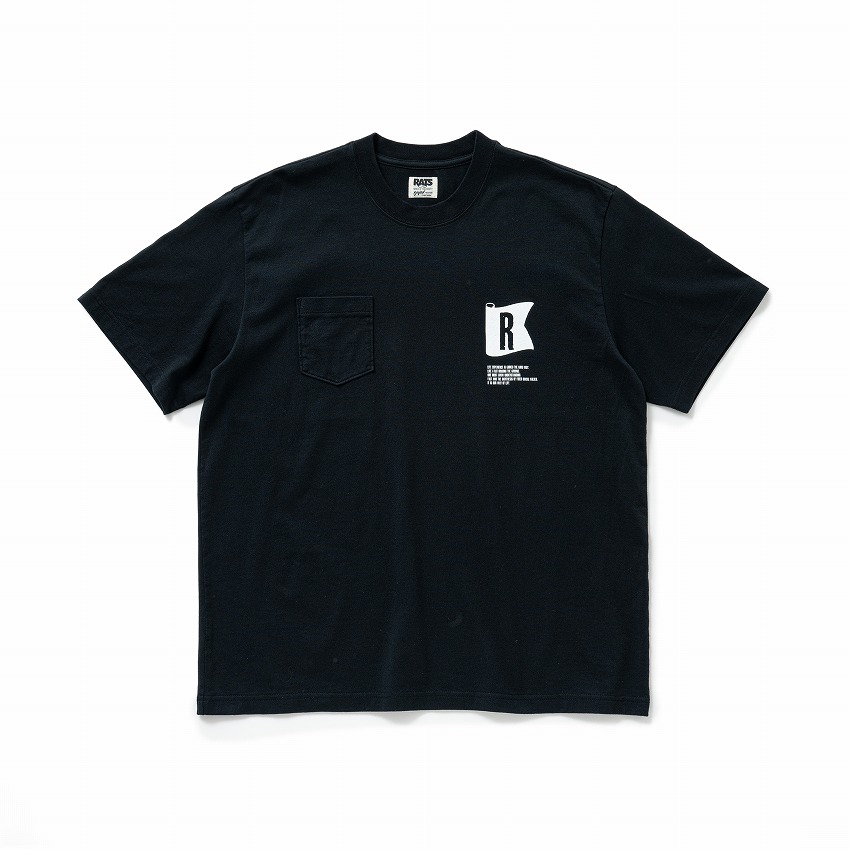 FLAG POCKET TEE *ブラック*