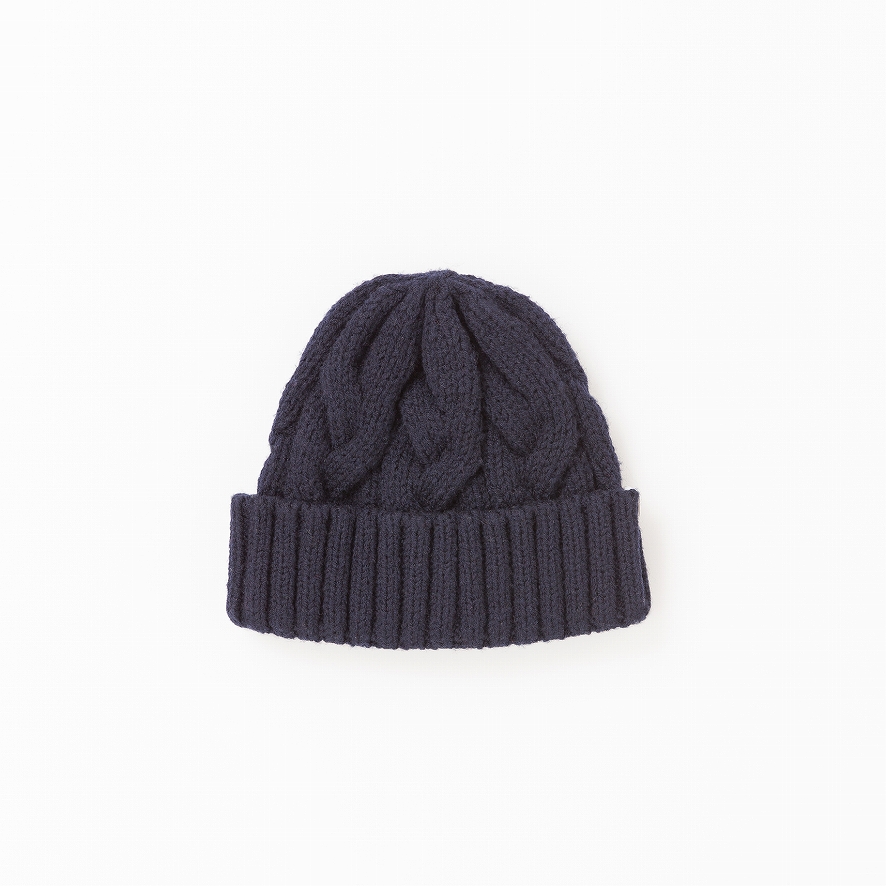 VICTIM×CA4LA / CABLE KNIT CAP *ネイビー*