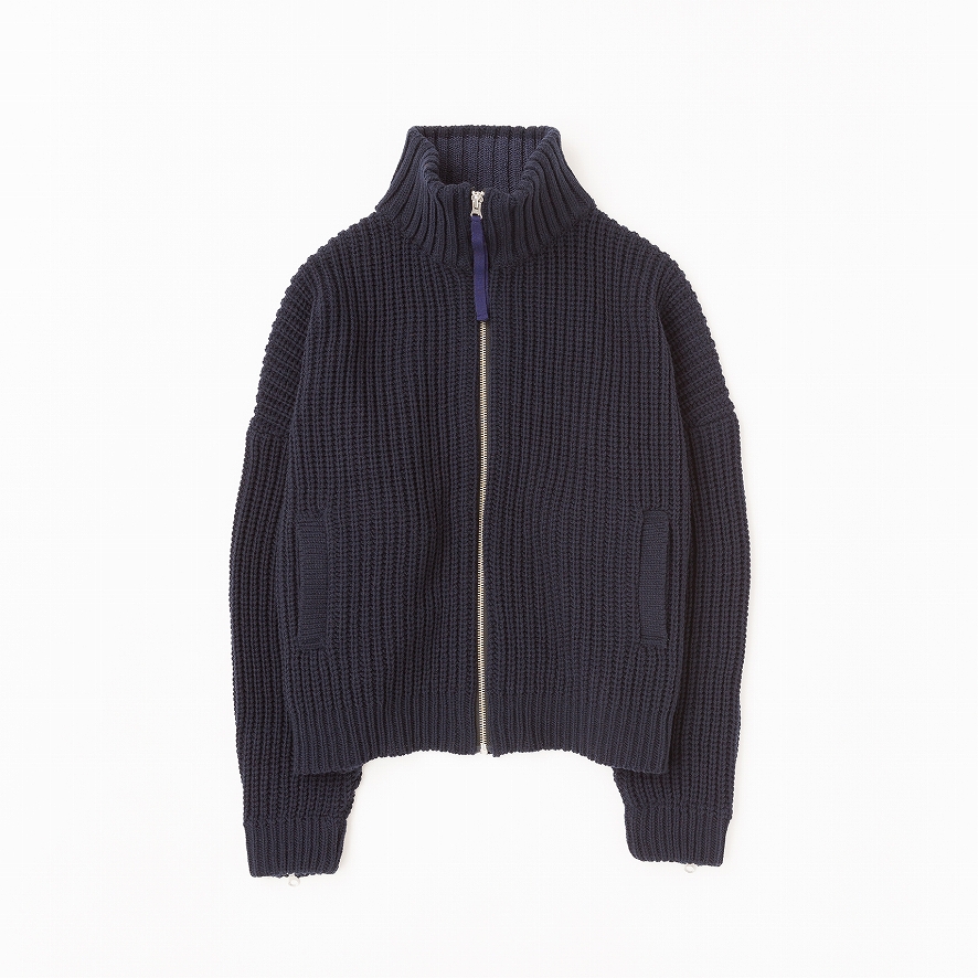 ZIP UP KNIT *ネイビー*