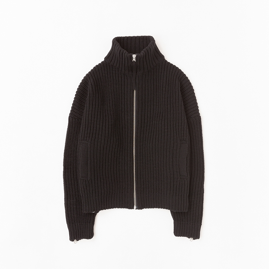 ZIP UP KNIT *ブラック*