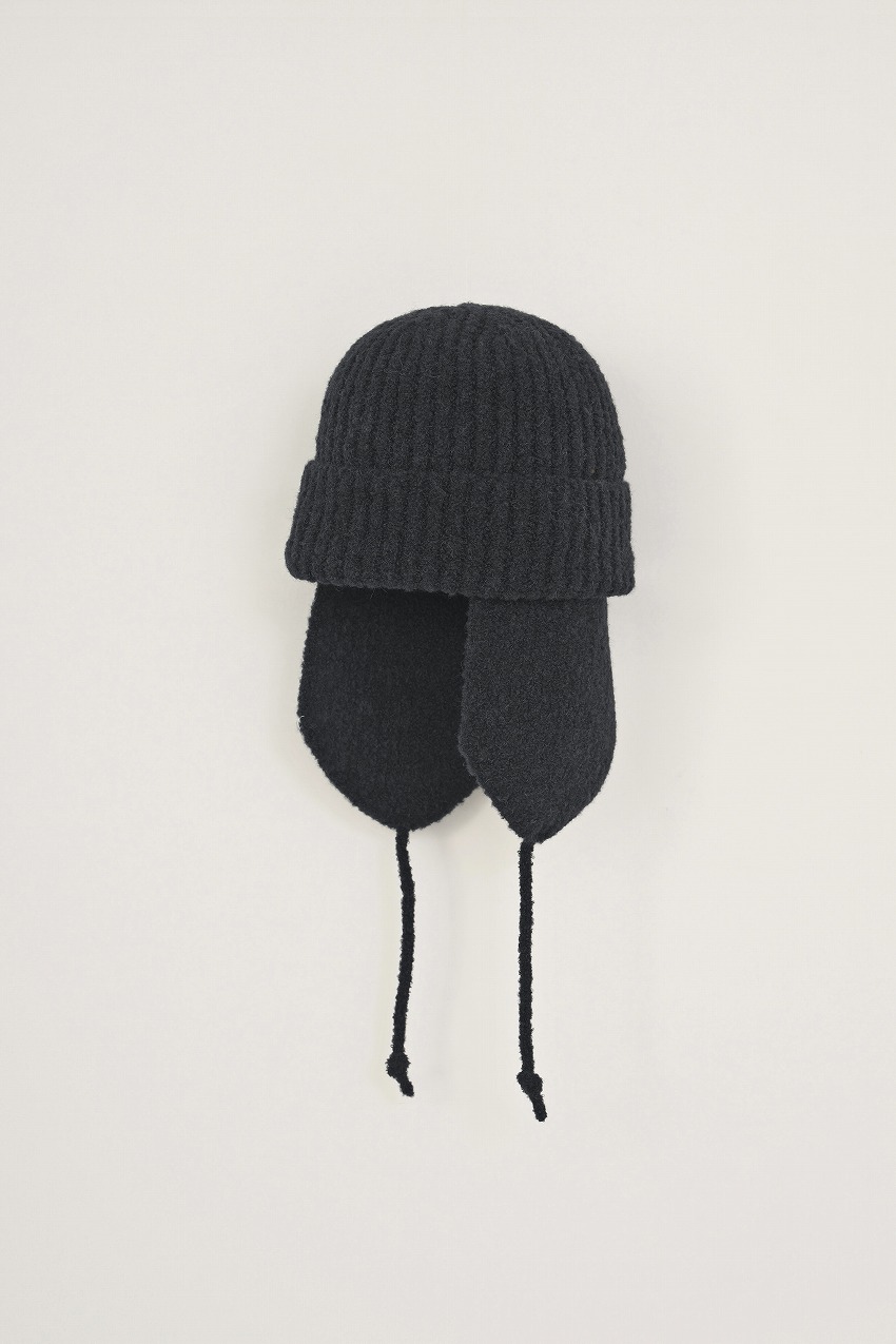 ×CA4LA / EAR FLAP KNIT CAP / BLACK