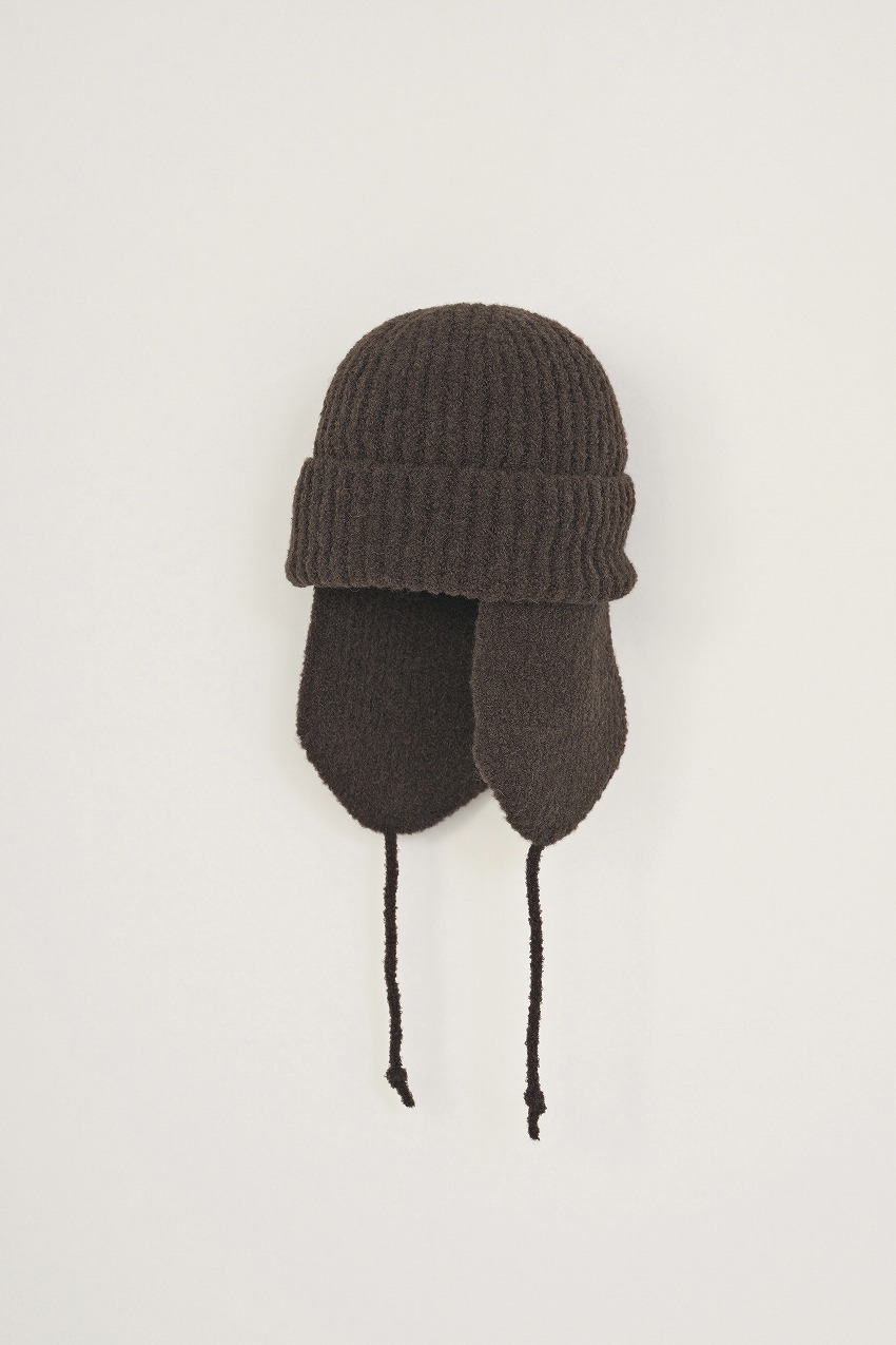 ×CA4LA / EAR FLAP KNIT CAP / BROWN