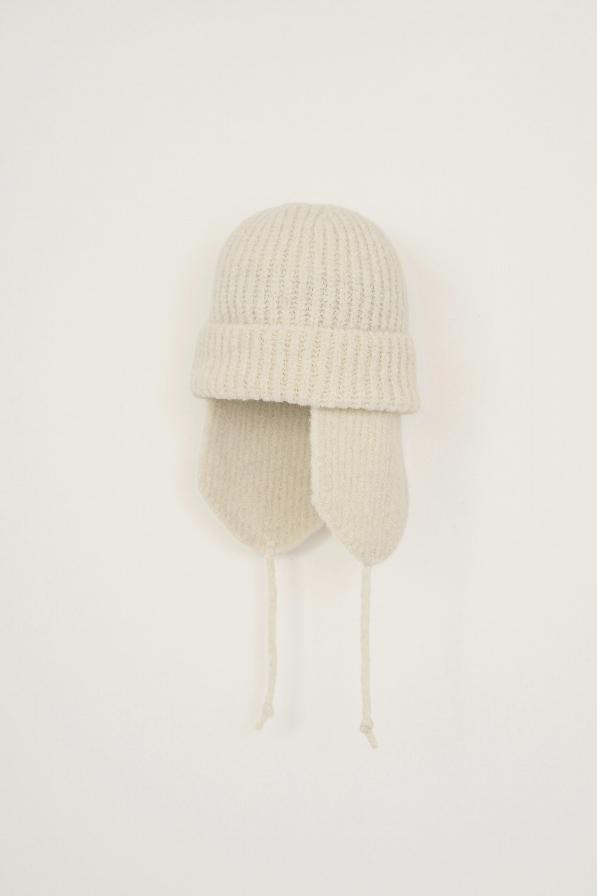 ×CA4LA / EAR FLAP KNIT CAP / WHITE