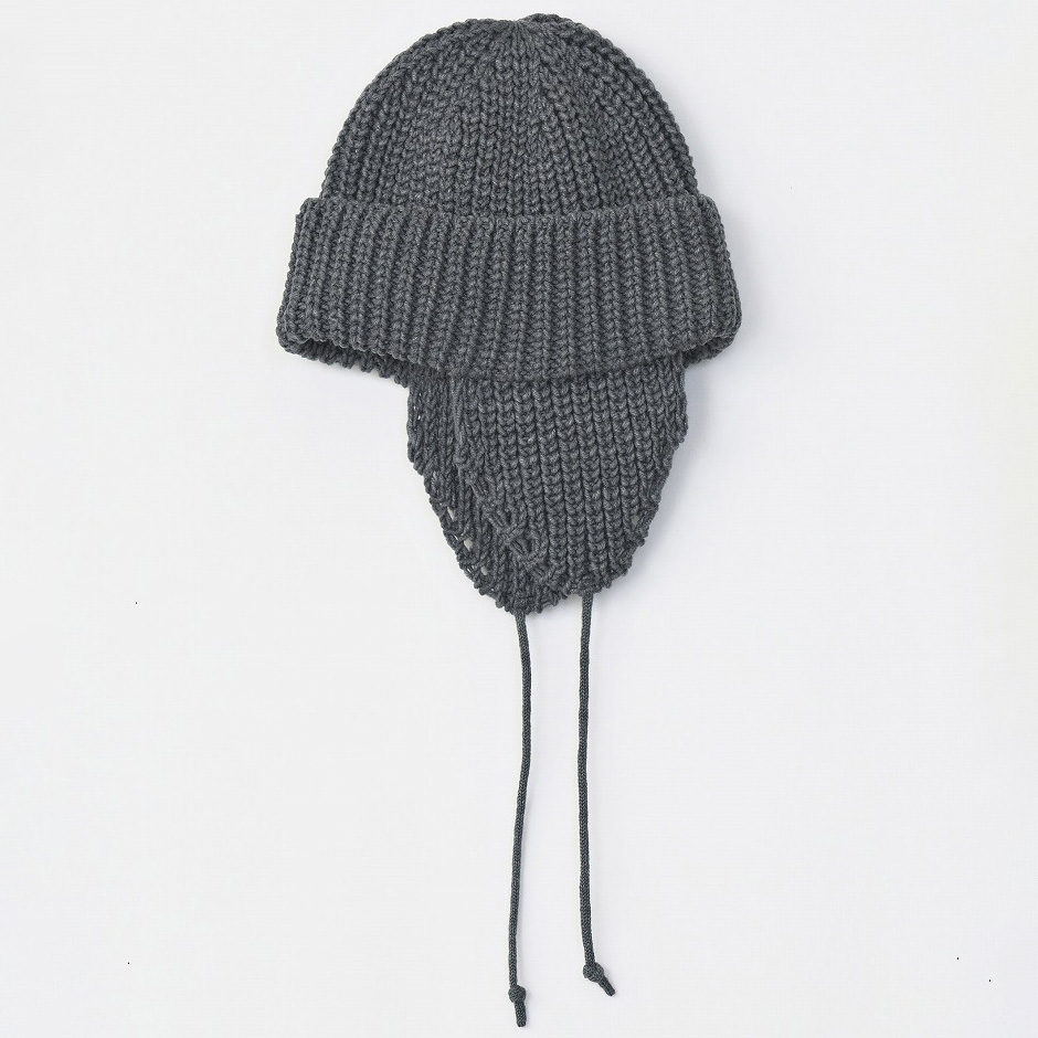 ×CA4LA / EAR FLAP KNIT CAP *グレー*
