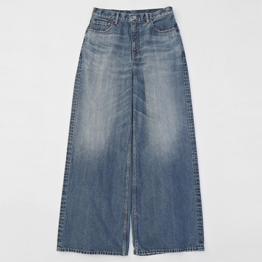 ×HAGUN / WIDE PIPE DENIM PANTS *ブルー*