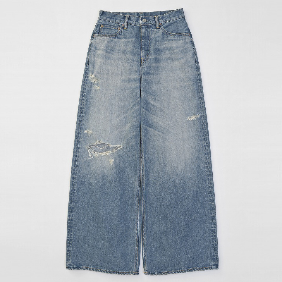 ×HAGUN / TRAN PIPE DENIM PANTS *ブルー*