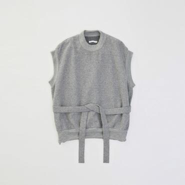 BIG KNIT VEST *グレー*