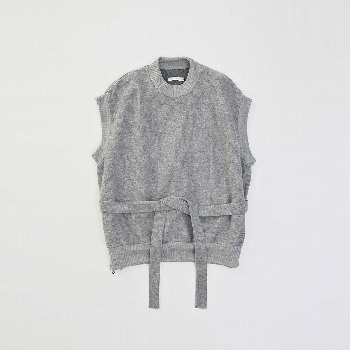 BIG KNIT VEST *グレー*
