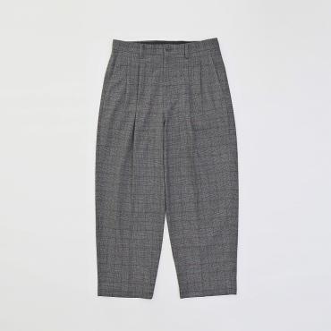 WIDE CHECK PANTS *グレー×レッド*