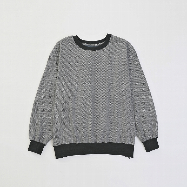 TWEED SWEAT *ベージュ×グレー*