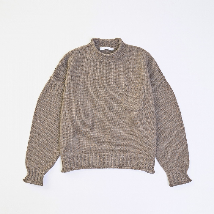 MELANGE GANDHI KNIT *ブラウン*