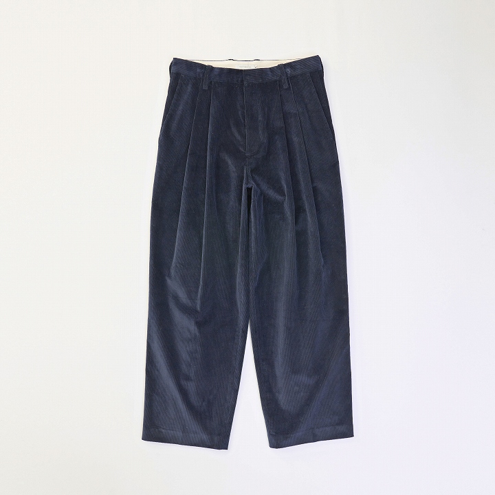 WIDE CORDUROY SLACKS *ネイビー*