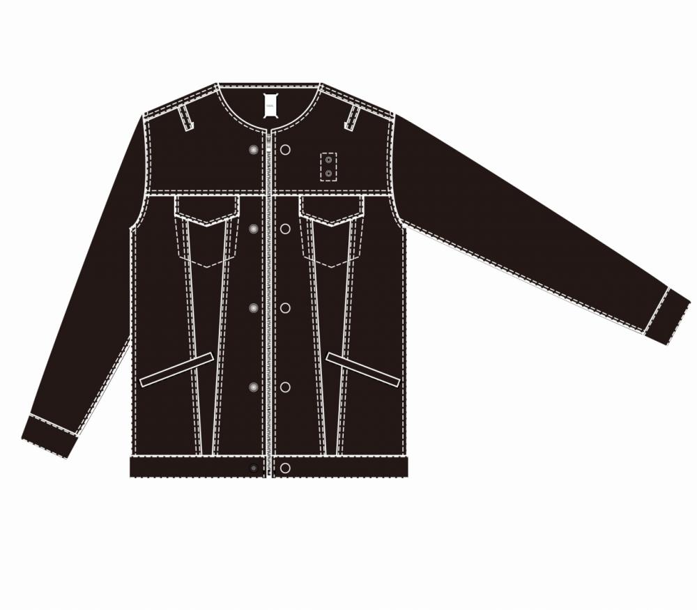 NO COLLAR CORDUROY 3rd JK *ブラック 刺繍無し*