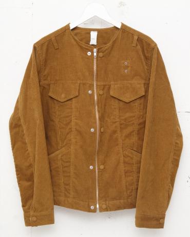 NO COLLAR CORDUROY 3rd JK *マスタード 刺繍無し*