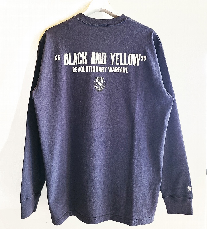 BLACK AND YELLOW L/S *ネイビー*
