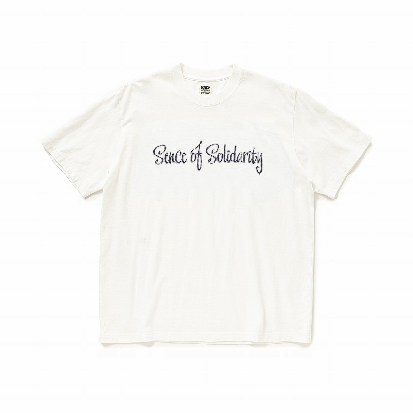 CHAIN LOCK TEE *ホワイト×ネイビー*